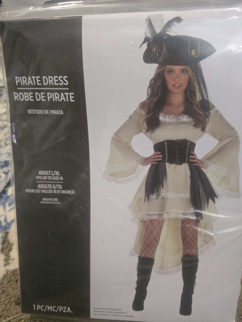Pirate Dress Costume - Cream and Black Kids Costume